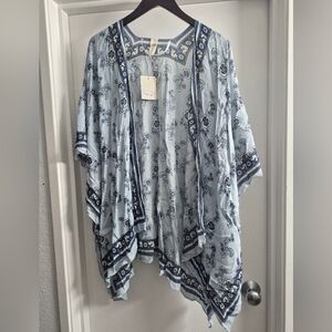 a.n.a Blue Paisley Lightweight Kimono